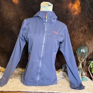Women's steel gray blue hooded Jacket S (3348)